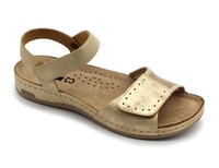 Dámské halluxové sandále Leons Modex - Zlatá