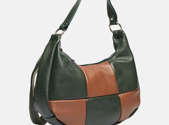 Anna Morellini kožená kabelka přes rameno - Zelená