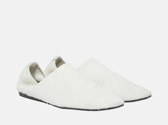 Filippa K barefoot kožené slip-on boty - Ecru