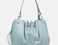 Lia Biassoni kožená kabelka - Svetlo modrá