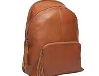 Lucca Baldi Leather shoulder bag - Cognac
