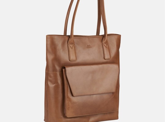 Markberg dámská kožená taška shopper - Hnedá