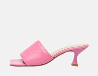 Sí Barcelona kožené pantofle na podpatku - Ružová