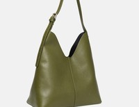 Santini Firenze kožená kabelka taška přes rameno - Khaki