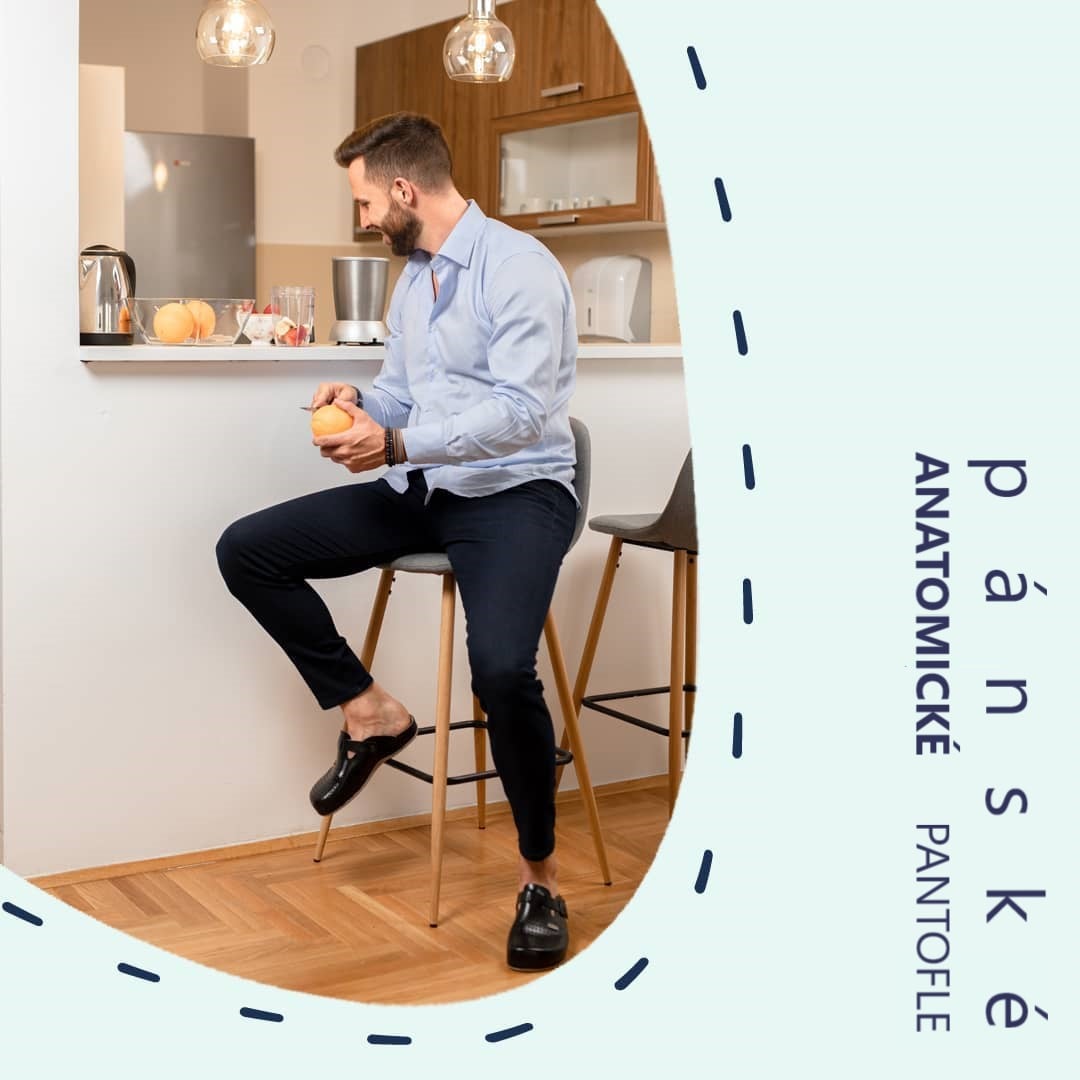 Pánská zdravotní obuv Leons Melo - Čierná