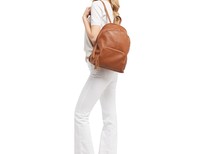 Lucca Baldi Leather shoulder bag - Cognac