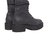 Mirror lace-up boots - Čierná