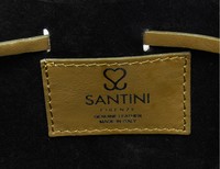 Santini Firenze bucket bag kožená kabelka - Zelená