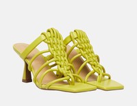 Di Nuovo sandály na podpatku - Neonovo zelená