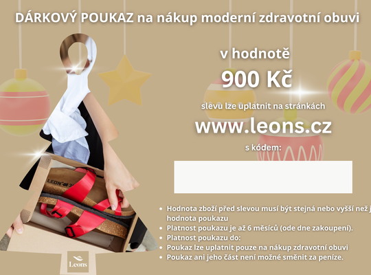 Elektronický dárkový poukaz na zdravotní obuv