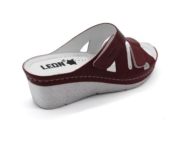 Dámská zdravotní obuv Leons Punto - Bordo