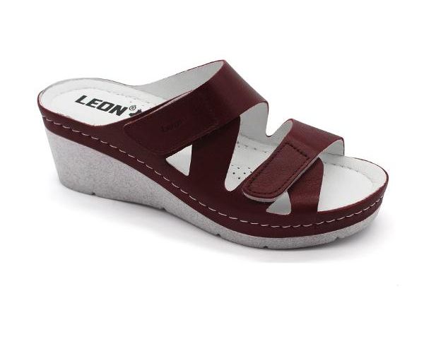 Dámská zdravotní obuv Leons Punto - Bordo