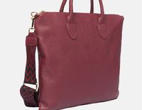 Sandrine kožený shopper kabelka - Bordo