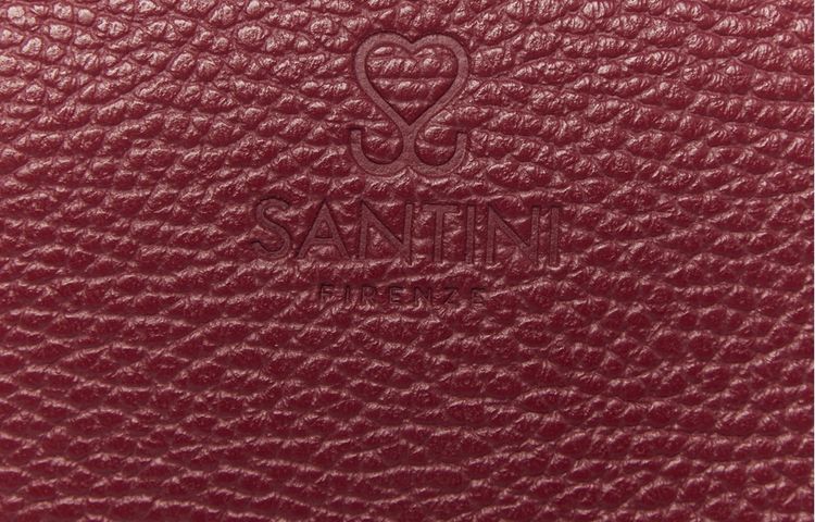 Sandrine kožený shopper kabelka - Bordo
