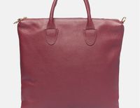 Sandrine kožený shopper kabelka - Bordo