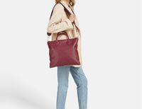 Sandrine kožený shopper kabelka - Bordo