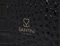 Santini Firenze kožená kabelka - Čierna