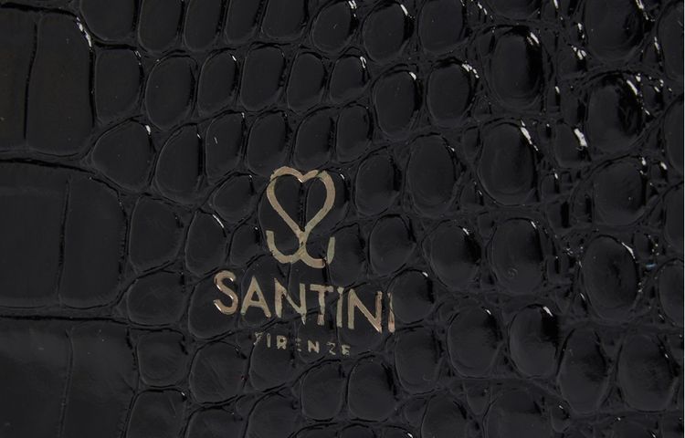 Santini Firenze kožená kabelka - Čierna
