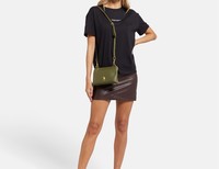 US Polo Assn. kožená kabelka messenger - Khaki