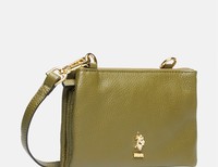 US Polo Assn. kožená kabelka messenger - Khaki
