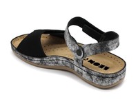 Dámské halluxové sandále Leons Modex - Čierna lesk
